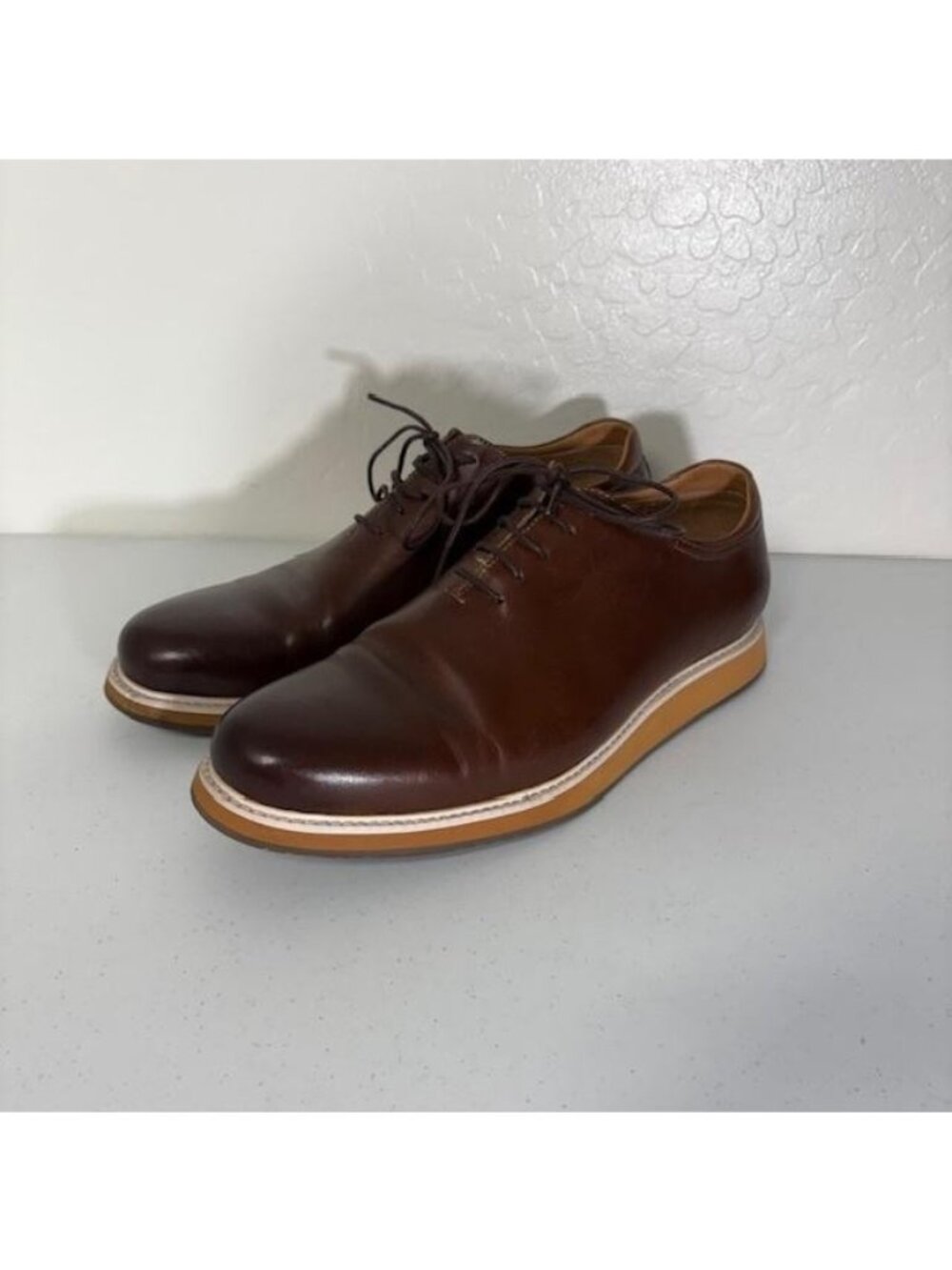 Marc Nolan Idris Shoes Mens Size 9 Brown Leather Casual Lace Up Comfort Sneaker